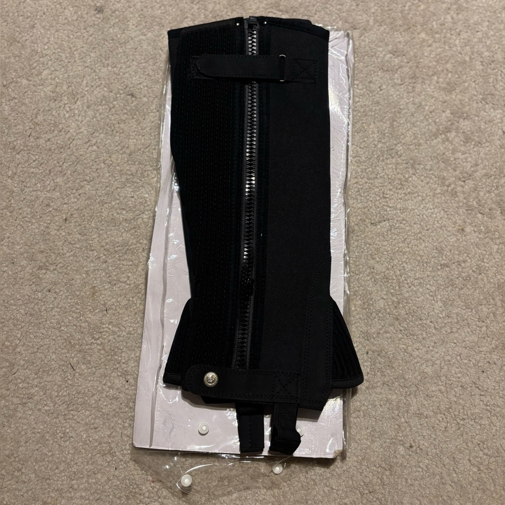 NEW Black Lami Cell Half Chaps